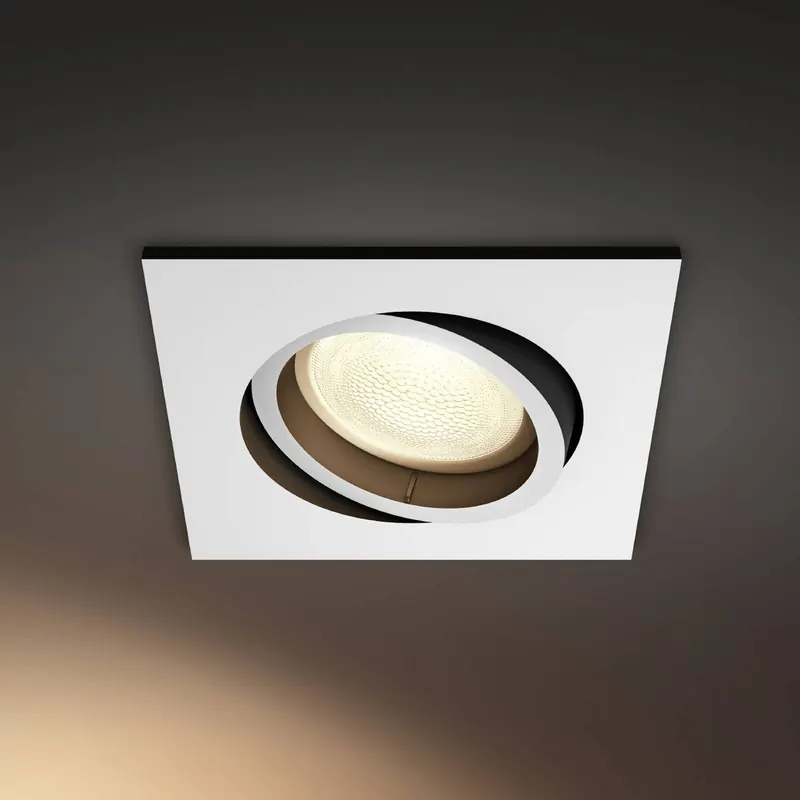 Philips Hue – spot wpuszczany Centura, biały, 9 x 9 cm, CCT, RGB, GU10