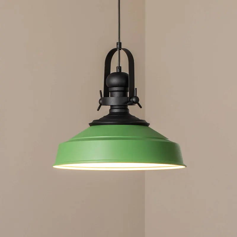 Żyrandol Craft, zielona, metal, Ø 41 cm, E27