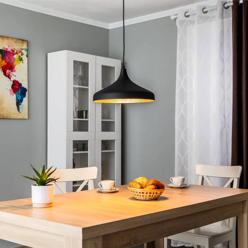 Lampa wisząca Tattoo 2641, Ø36cm, czarny/złoty