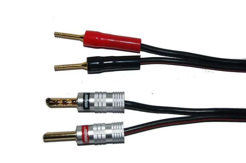Kabel głośnikowy banan rur./szpilki p. 2x2,5 1,5m