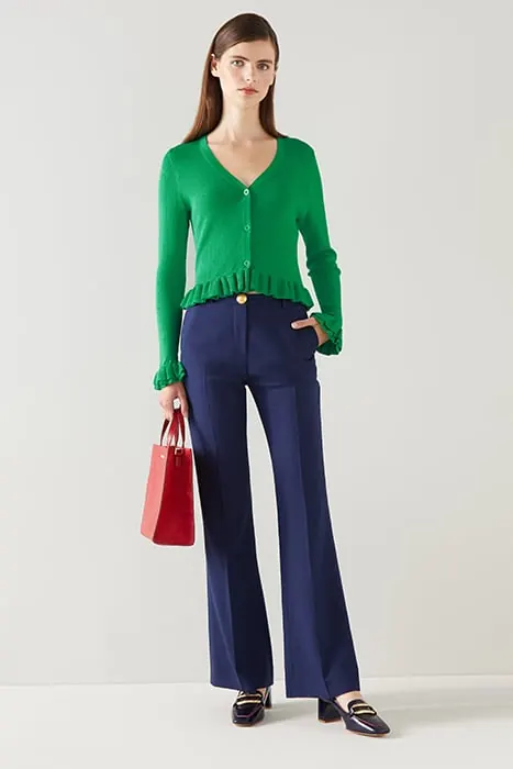 LK Bennett Grace Cardigan Emerald Maat: M | Cardigans Outlet | Dames | Blauw