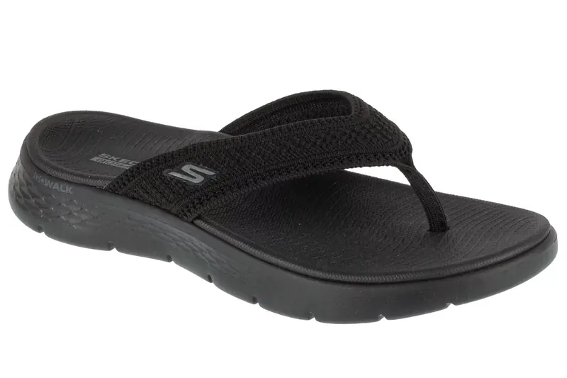 Skechers Go Walk Flex Sandal - Holly 141459-BBK, Damskie, Czarne, japonki, tkanina, rozmiar: 36