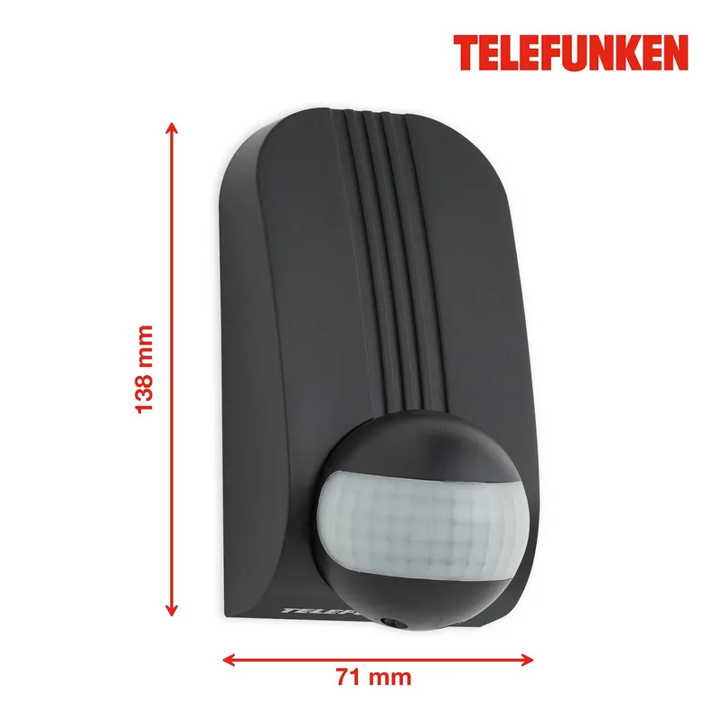 Czujnik ruchu Funchal, maks. 1000W LED, czarny