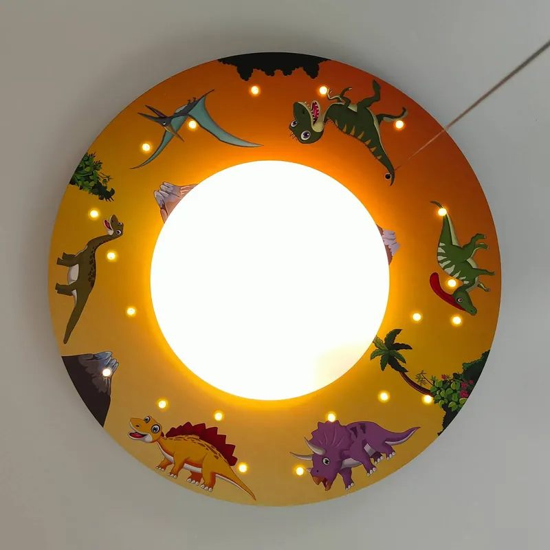 Lampa sufitowa Dinozaury i gwieździste niebo LED