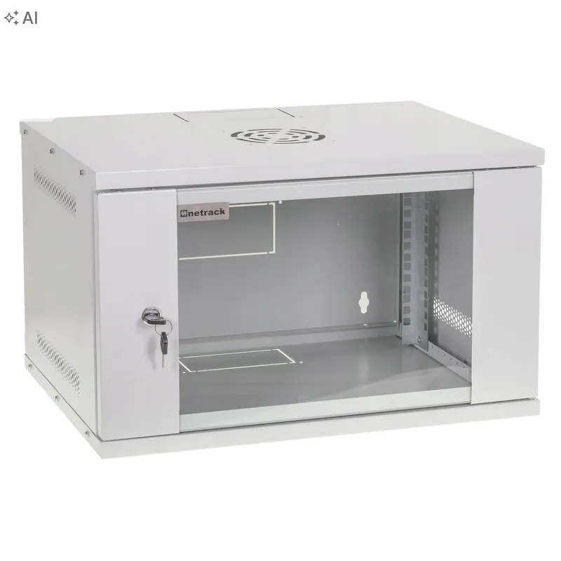Szafa Wisząca Serwerowa Rack 19" 6U 400mm Netrack ECO-Line Szara Szafka