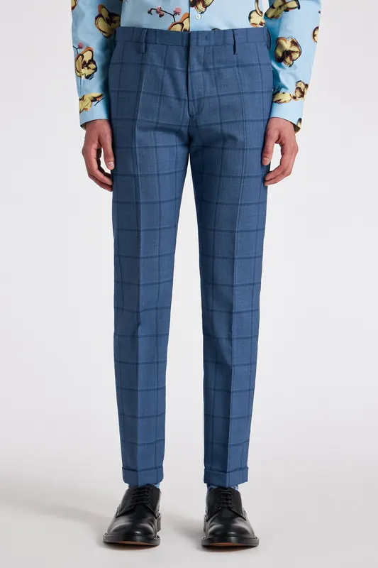 Paul Smith Mens Trouser Petrol Blue Maat: W32 | Tailored Broeken Outlet | Heren | Blauw
