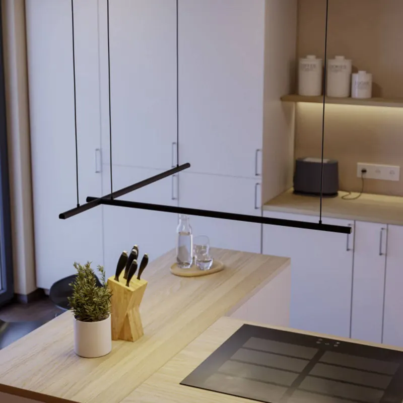 EGLO connect – inteligentny żyrandol LED FLATRON-Z, 150 cm, czarna