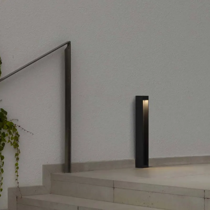 Słupek oświetleniowy LED Cerler, antracytowy, 60 cm, metal, IP65, CCT