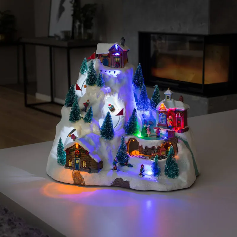 Oświetlenie LED stok narciarski, animacja, muzyka