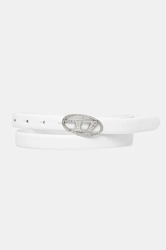Diesel pasek skórzany OVAL D LOGO B-1DR STRASS 20