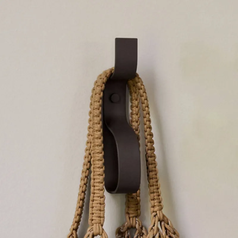 Wieszak Nami, ciemnobrązowy, wysokość 20 cm, żelazo