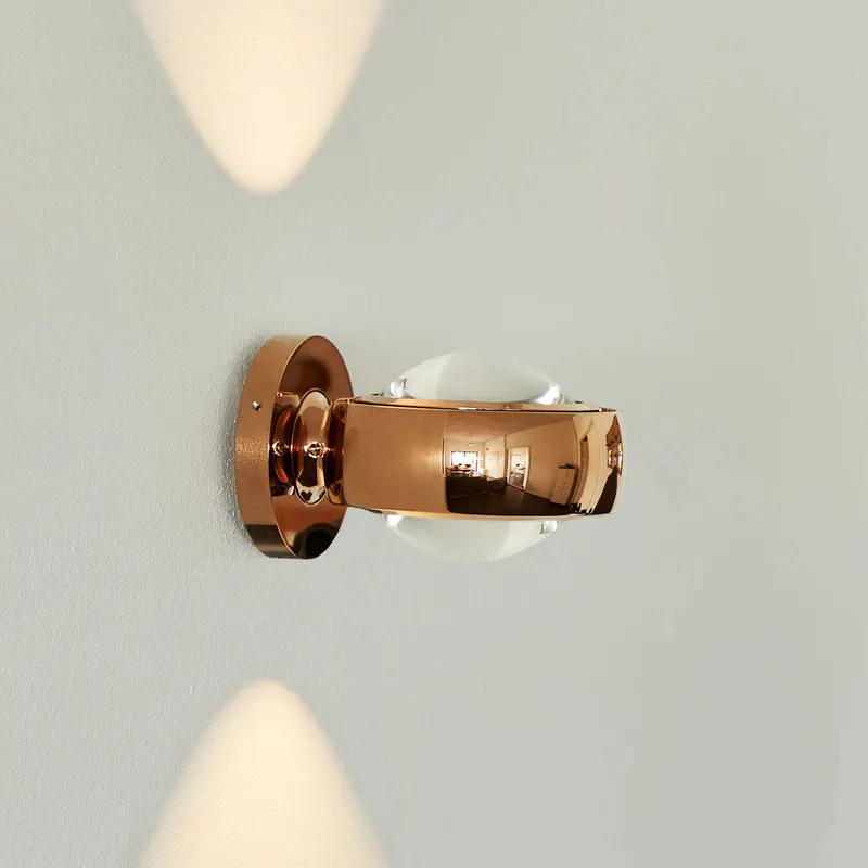 LOOM DESIGN Kinkiet LED Optic różowe złoto Aluminium Ø 12 cm
