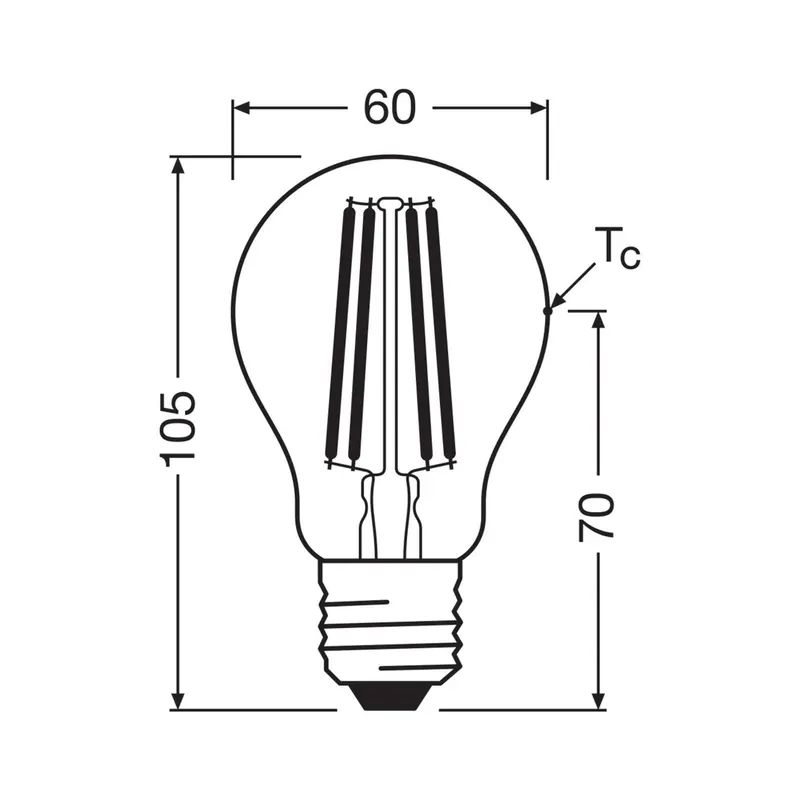 OSRAM żarówka LED E27 2,2W żarnik 4000K 470lm 2-pak