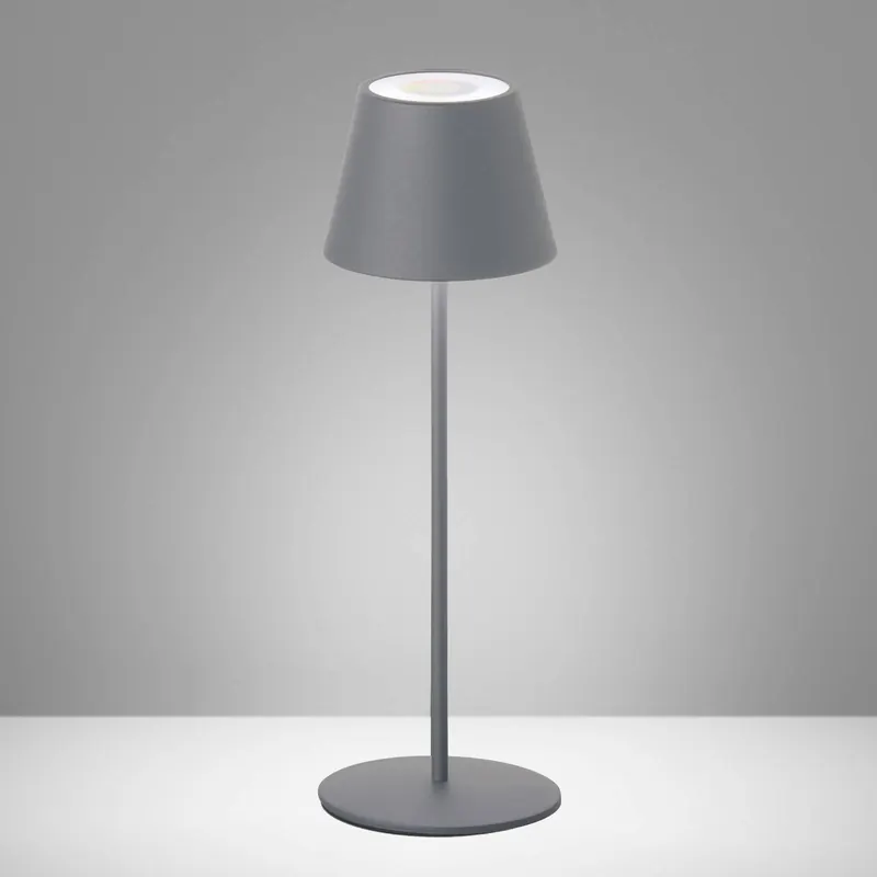 Lampa stołowa LED Cosenza RGBW szara piaskowa