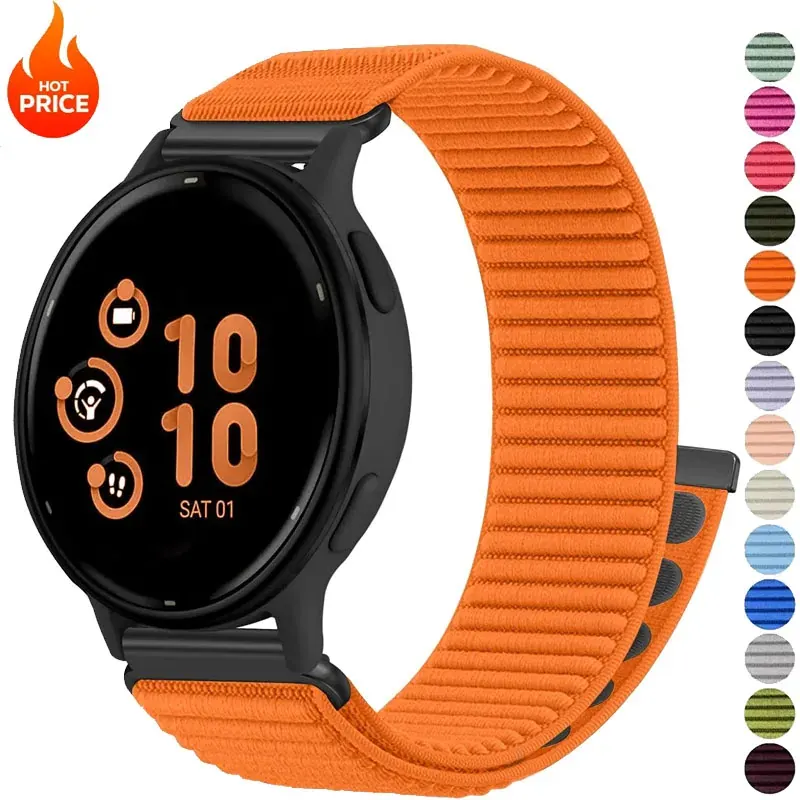 Pasek do zegarka 18mm 20mm 22mm do Garmin Vivoactive 6 5 4 3, miękka nylonowa pętla do Garmin Venu 2 3 4/Forerunner 55 158 165 255 265 245
