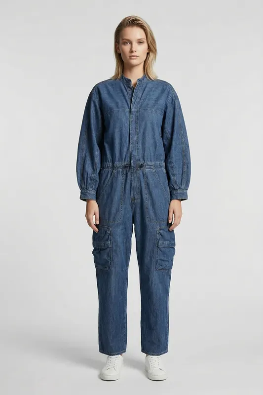 G-Star Balloon Jumpsuit L/s Faded Seasalt Maat: M | Jumpsuits Outlet | Dames | Blauw