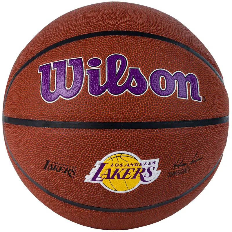 Wilson Team Alliance Los Angeles Lakers Ball WTB3100XBLAL, Unisex, Brązowe, piłki do koszykówki, Skóra kompozytowa, rozmiar: 7
