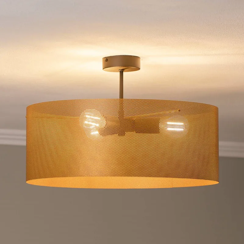 Lampa sufitowa Euluna Zofia, złota Ø 50 cm