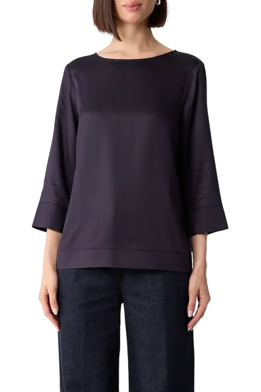 Comma Blouses Marine Maat: 42 | Longsleeves Outlet | Dames | Blauw