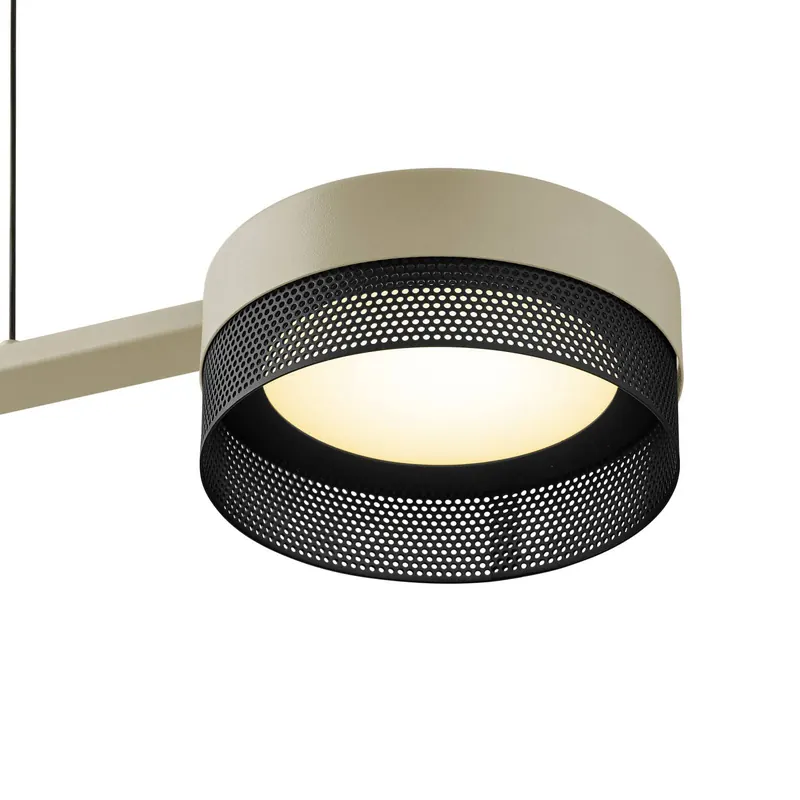 Żyrandol LED Mesh 3-pkt. ściemniacz, piasek/czarny