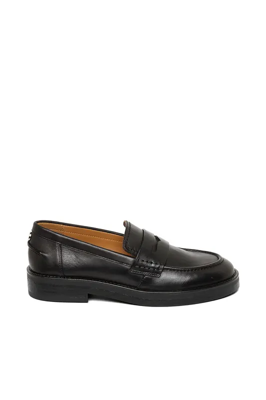 Steve Madden Jeann Flat Shoes Black Leather Maat: 39 | Instappers Outlet | Dames | Zwart