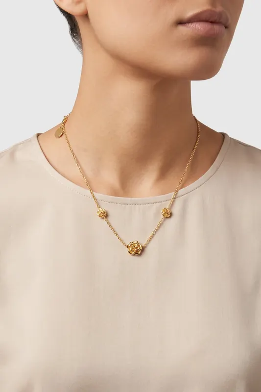 PURELEI Velvet Rose Kette Gold Maat: OS | Kettingen Outlet | Dames | Goud