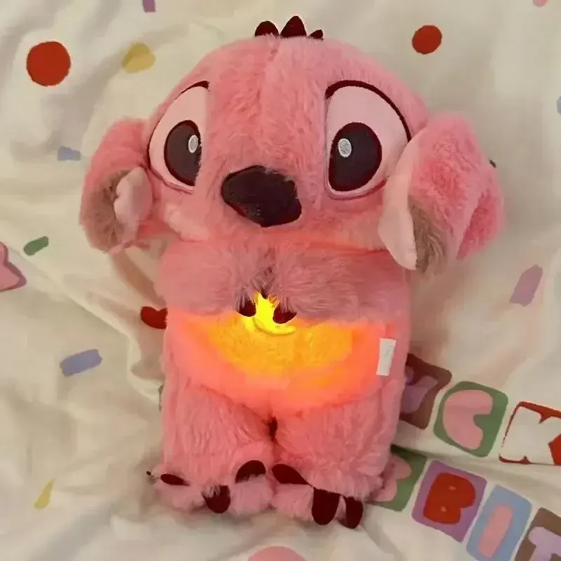 Zabawka Oddychający Miś Oddychająca Wydra Dwukolorowy Oddychający Stitch Dziecięca Lalka Uspokajająca z Dźwiękiem i Światłem Zwierzątko