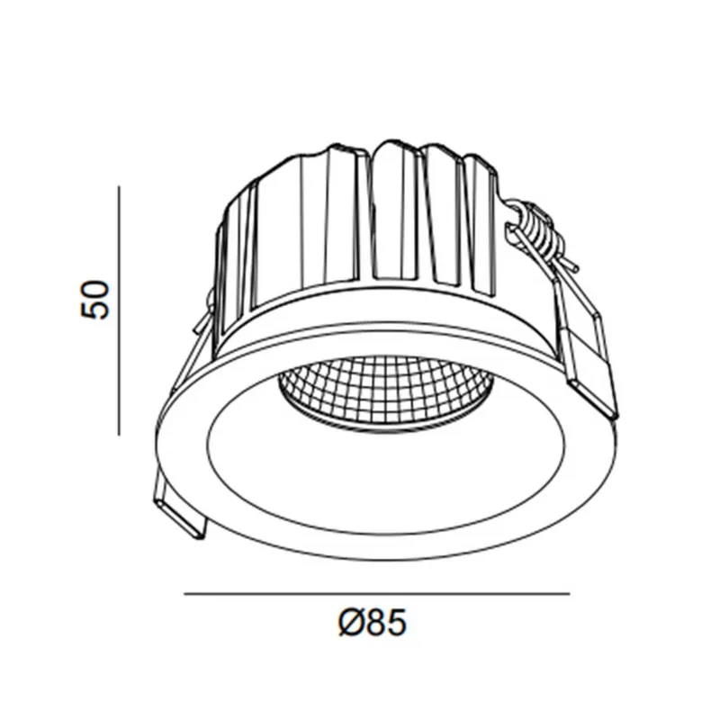 Downlight wpuszczany SLC LED OnePro Soft, biały, 3000 K, aluminium