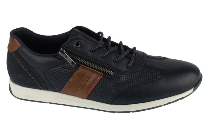 Rieker Sneakers 11927-14, Męskie, Granatowe, buty sneakers, skóra, rozmiar: 41