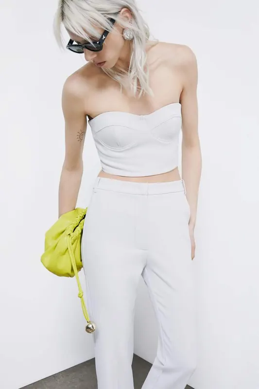 Strukturalny bustier z krepy