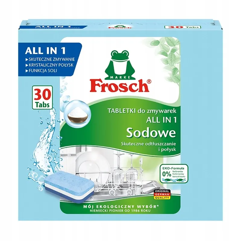 Tabletki do zmywarek zmywarki Frosch Sodowe All in 1 30 sztuk