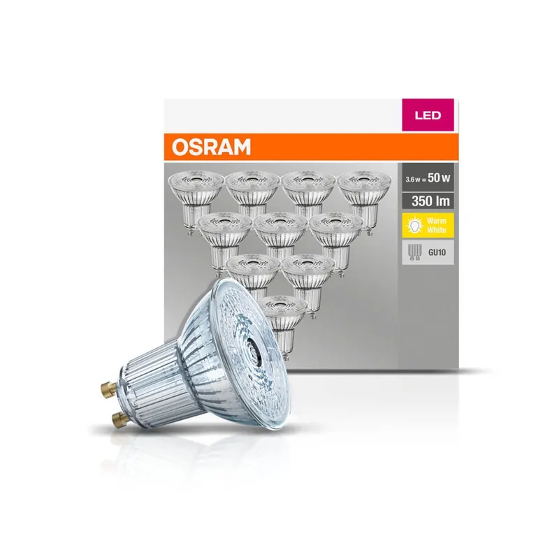 OSRAM reflektor LED GU10 4,3W 2 700 K 350lm 10szt.