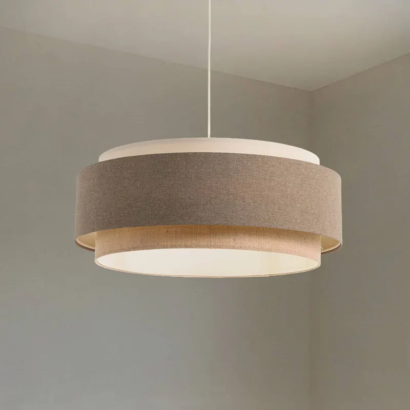 Lampa wisząca Boho Elegant, brązowy/beżowy/kremowy, Ø 60 cm, tekstylna