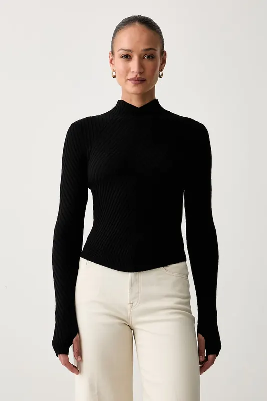 Victoria Beckham sweter damski z wełny merino