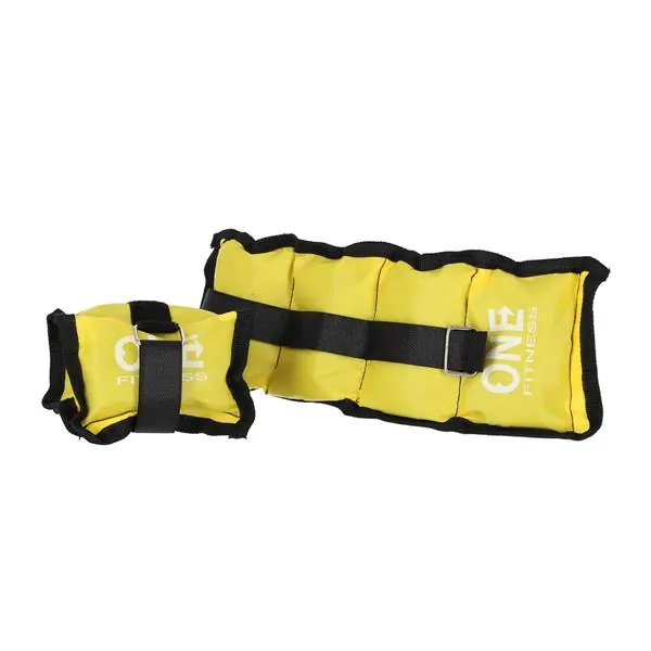 ONE FITNESS WW01 YELLOW OBCIĄŻNIKI 2 x 0.7 KG