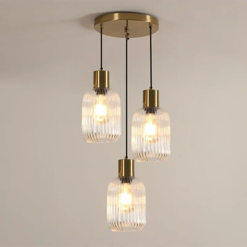 Lampa wisząca z 3 żarówkami, nowoczesny mini żyrandol kryształowy nad wyspę kuchenną lub do jadalni (żarówki nie są dołączone)