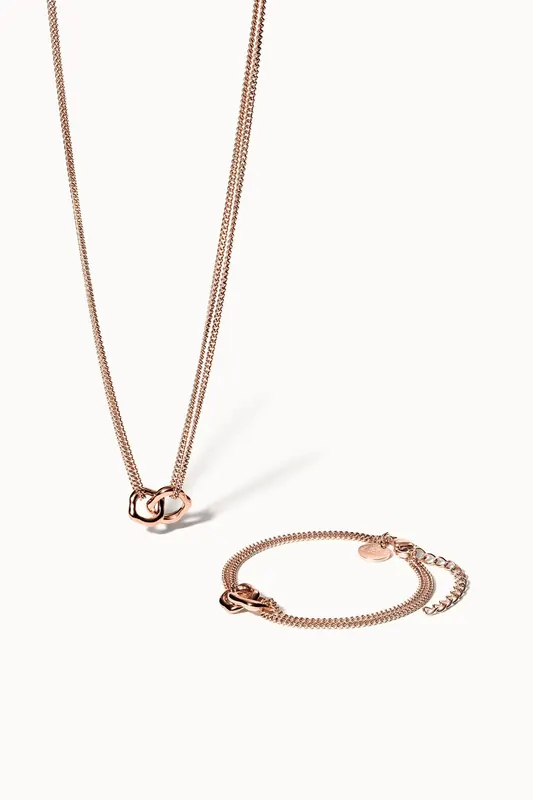 PURELEI Bond Of Love Set Rosegold Maat: OS | Armbanden Outlet | Dames | Roze