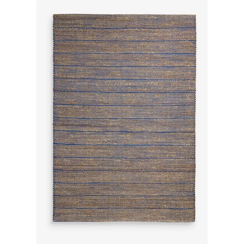 Niebieski dywan z mieszanki juty tkany ręcznie 200x290 cm Hurley – MADE