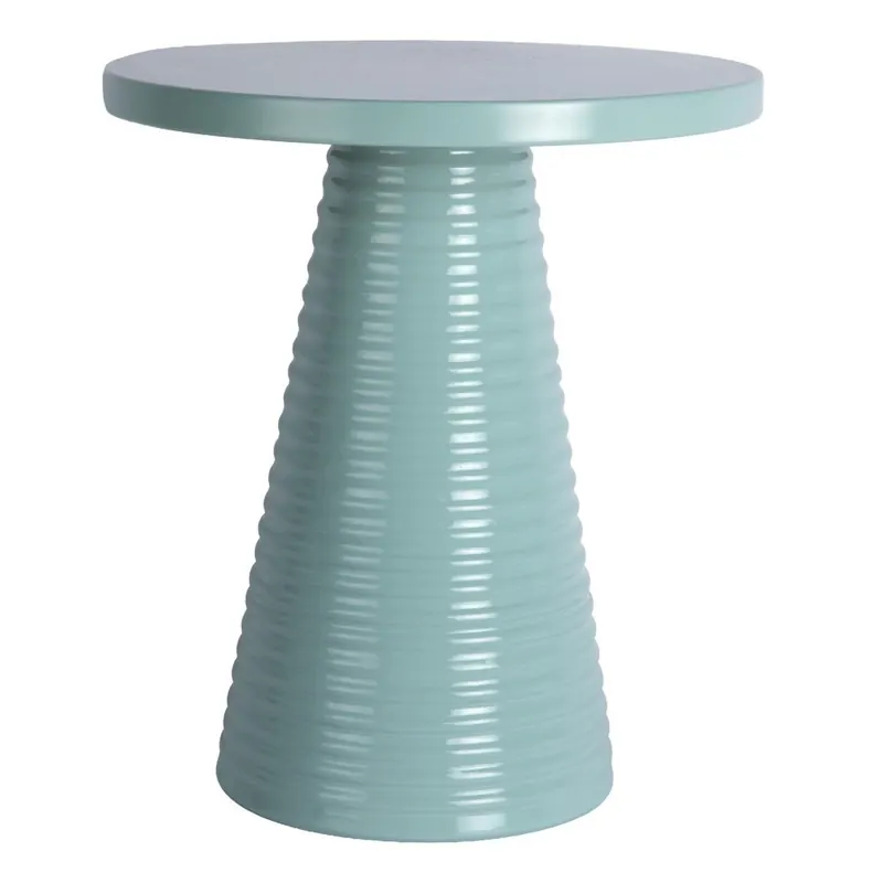 Metalowy okrągły stolik ø 40 cm Catania Ribbed – Leitmotiv