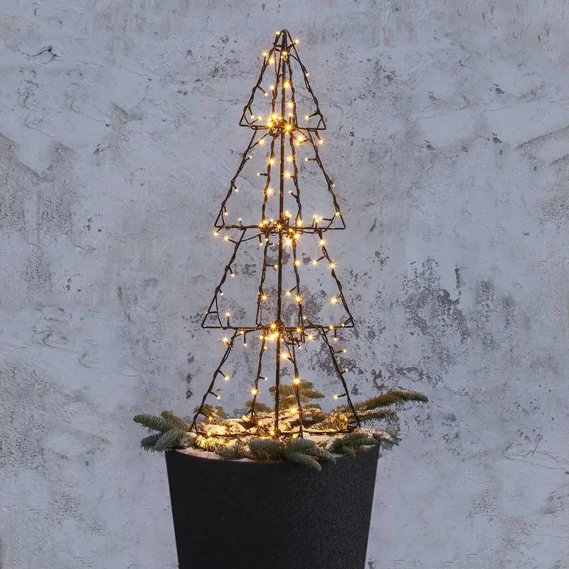 Dekoracja zewnętrzna LED Light Tree Foldy, wysokość 90 cm
