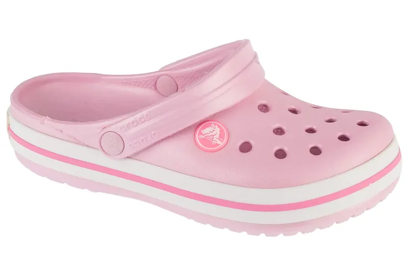 Crocs Crocband Clog K 207006-6GD, Dla dziewczynki, Różowe, klapki, syntetyk, rozmiar: 32/33