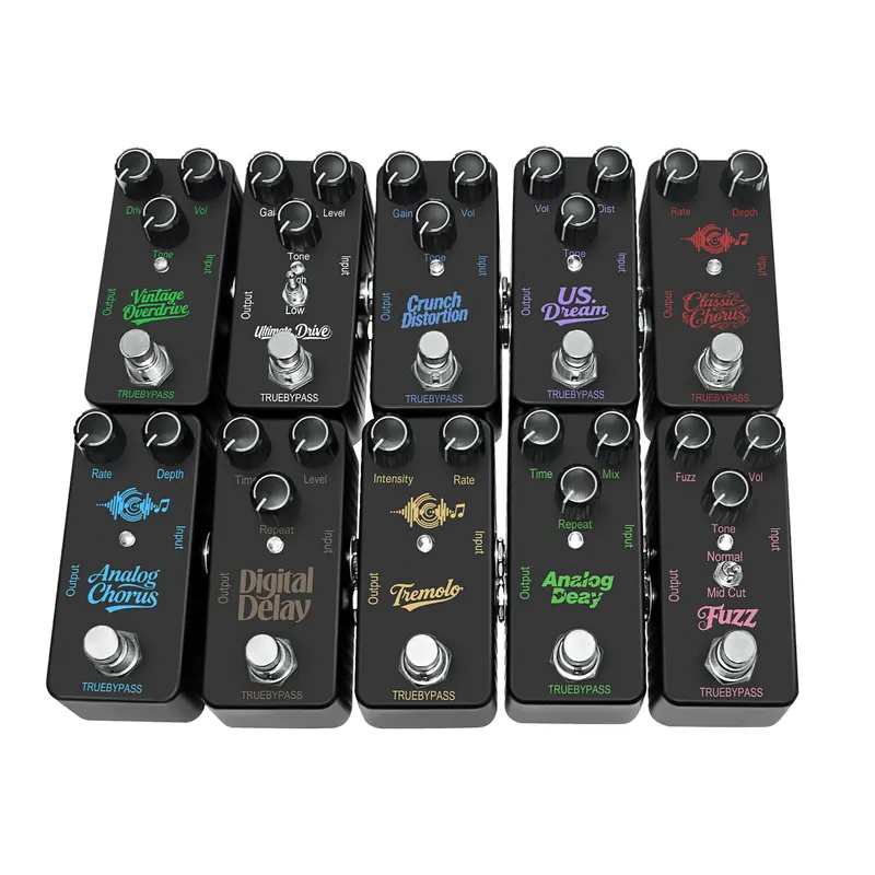 Pedał efektów do gitary elektrycznej Mini Single Type Crunch Distortion Classic Chorus Delay Digital Delay