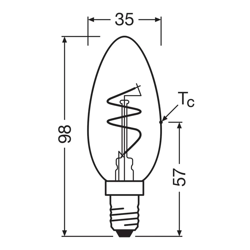 OSRAM LED Vintage B28 E14 3,5W 922 Spiral Filament złoty ściemniany