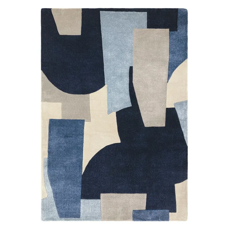 Niebieski dywan z włókien z recyklingu tkany ręcznie 200x290 cm Romy – Asiatic Carpets