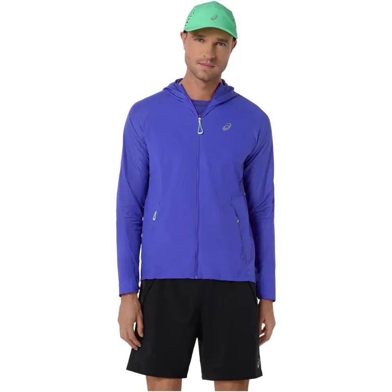 ASICS Road Packable Jacket 2011D084-403, Męskie, Niebieskie, kurtki, nylon, rozmiar: M