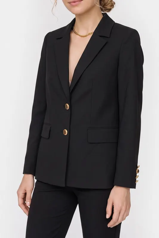 GUESS Irina Blazer Jet Black A996 Maat: 38 | Blazers Outlet | Dames | Zwart