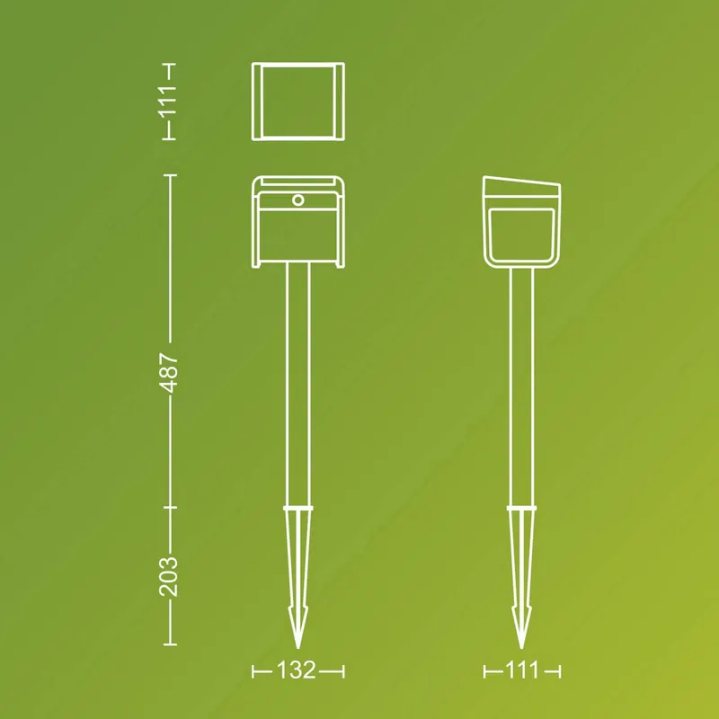 Lampa z grotem ziemnym LED Philips Ezra UE, tworzywo sztuczne, IP44
