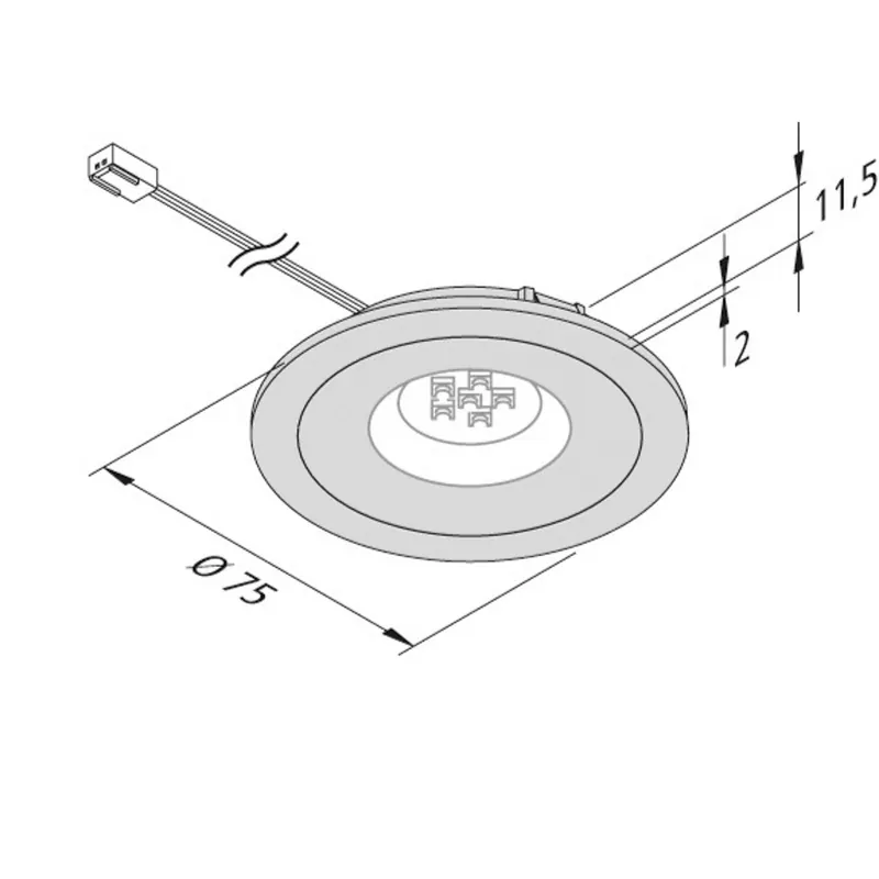 Reflektor do mebli LED AR 68 4W czarny 2 700 K