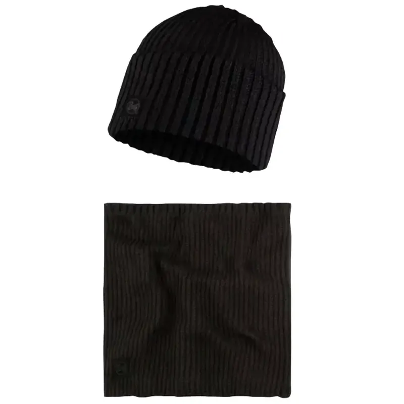 Buff Gift Pack Set Beanie and Neckwarmer 1323499011000, Unisex, Czarne, czapki, akryl, rozmiar: One size