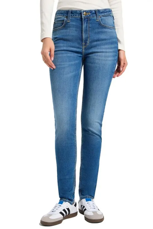 Lee Scarlett High Mid Destiny Jeans Maat: W30L31 | Skinny Jeans Outlet | Dames | Blauw